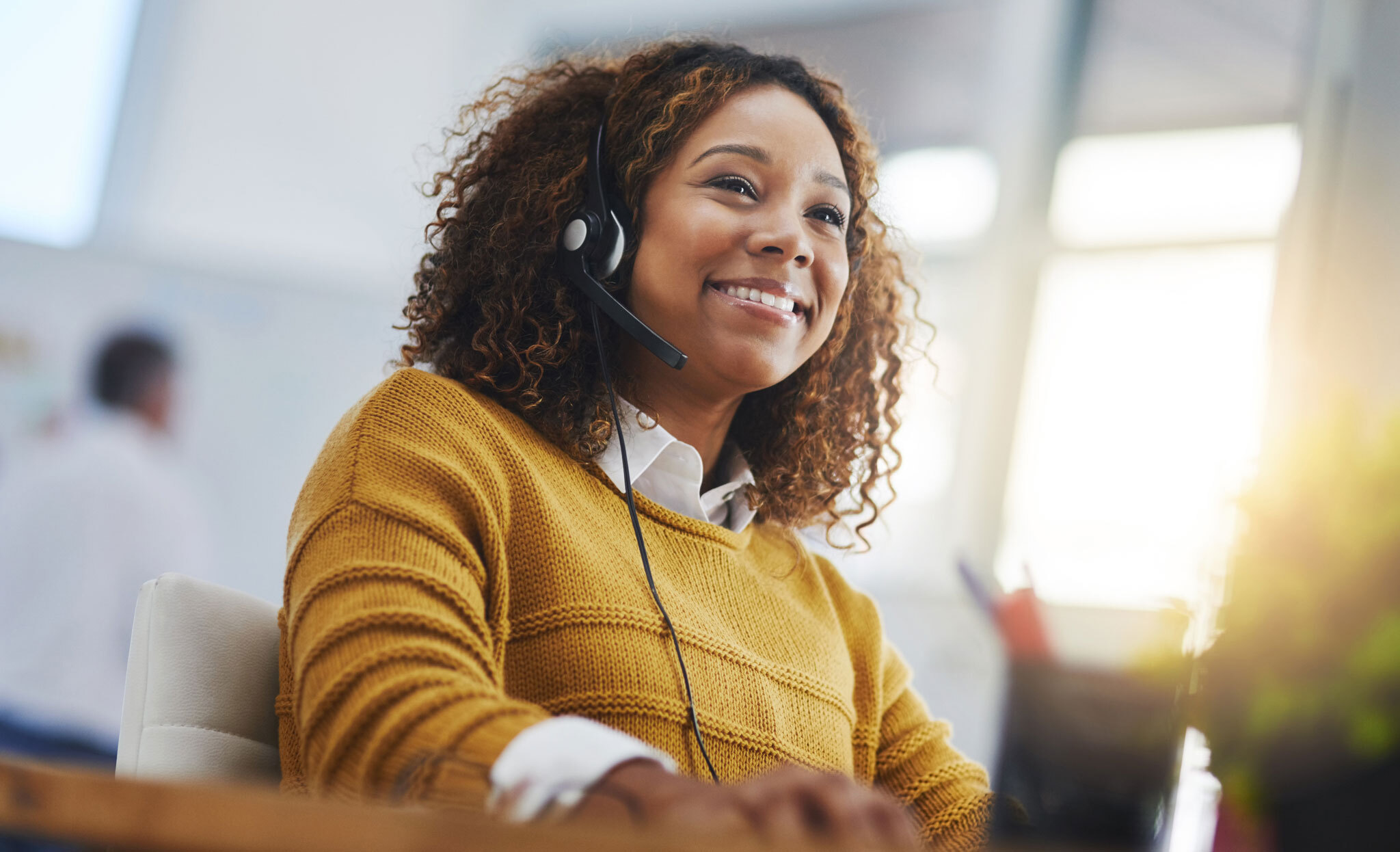 Call center employee